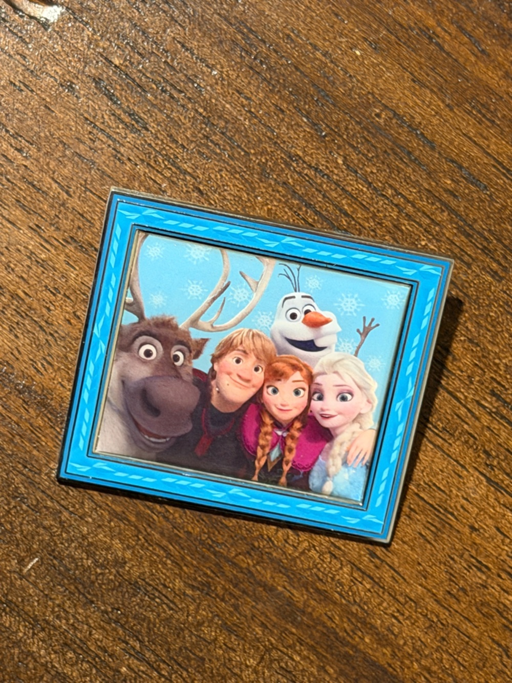 Disney Frozen Bright Blue Picture Frame with Elsa Anna Olaf Sven
